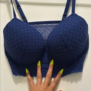 Victoria’s Secret size 32DD Blue Lace Bralette